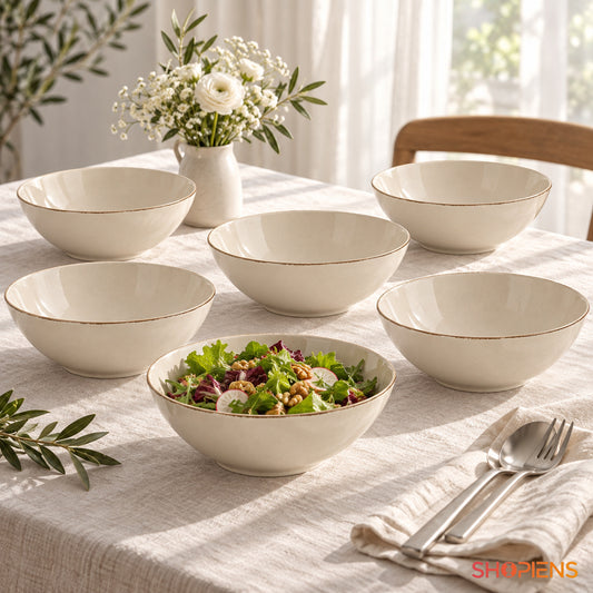 Set de 6 salatiere pentru servire, 1,7 l