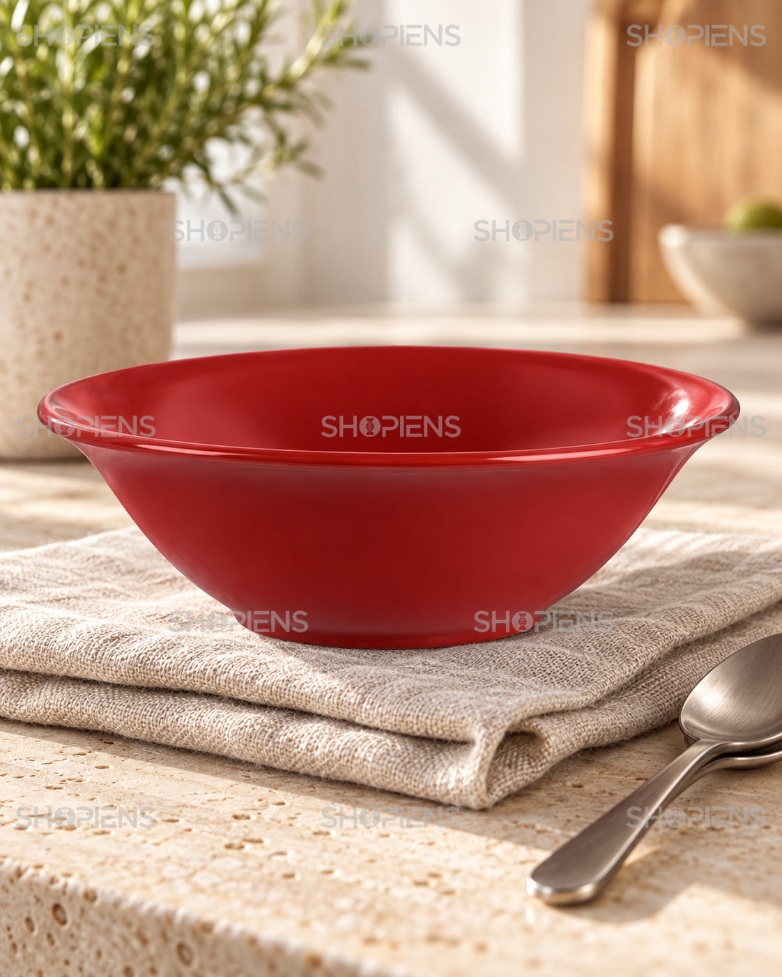 Set de 2 boluri roșii pentru gustări, 445 ml