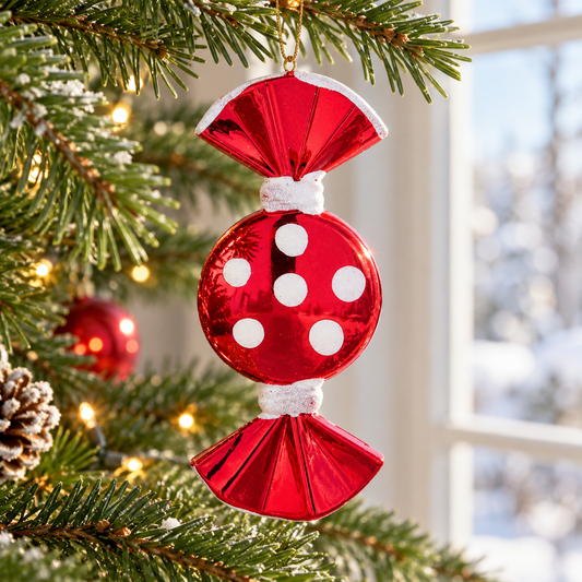 Bomboane Cu Buline, Set 6 Ornamente De Brad, 9 Cm - lifestyle principala - Shopiens