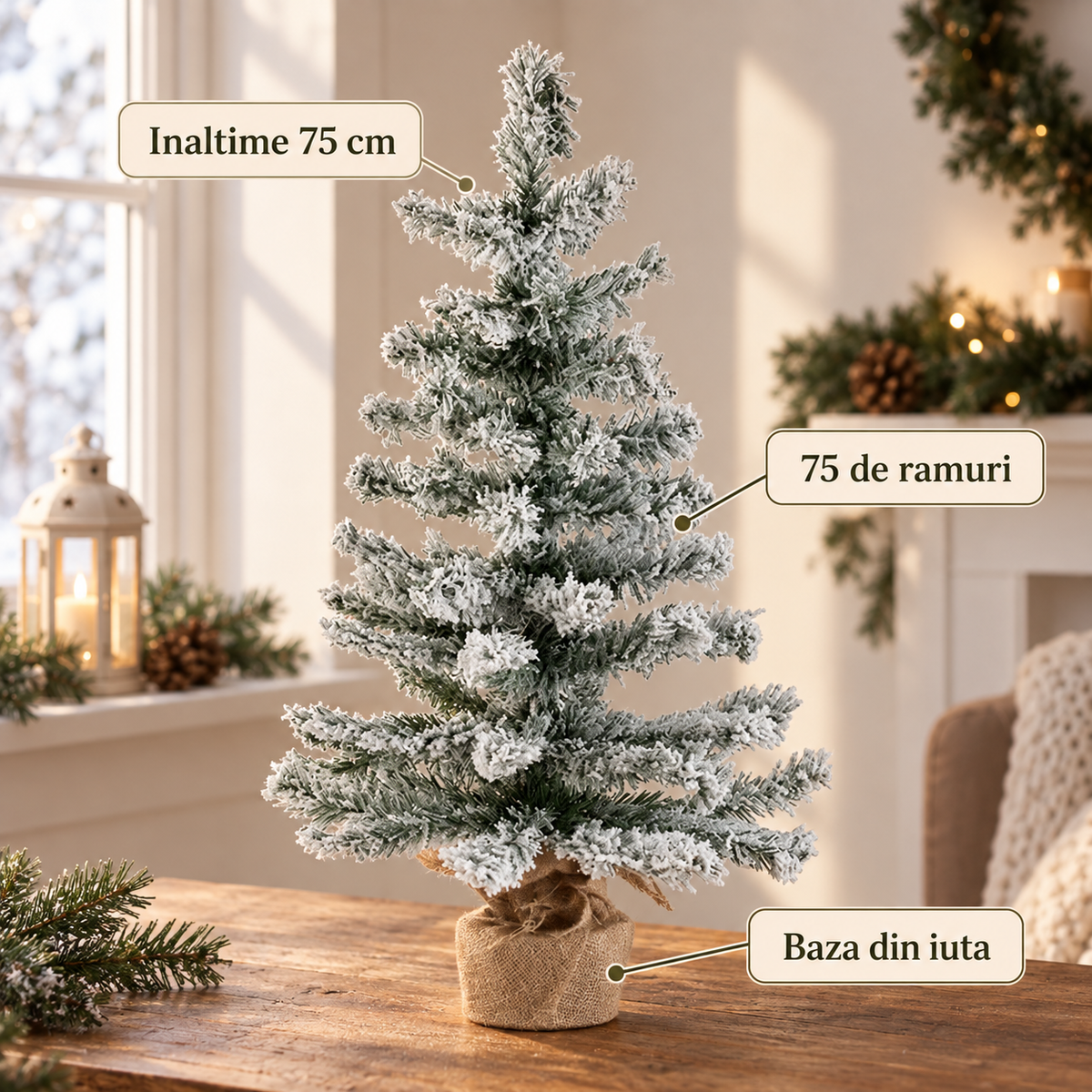 Brad De Masa Inzapezit Cu Iuta, 75 Cm - specificatii - Shopiens