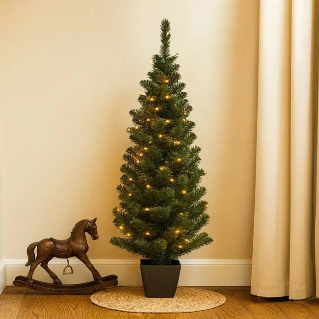 Brad Luminos In Ghiveci Patrat Cu 50 LED, 90 Cm - lifestyle principala - Shopiens