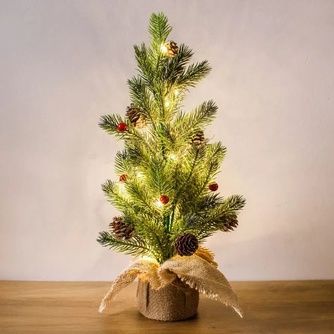 Bradut De Masa Cu Conuri Si 40 LED, 40 Cm - lifestyle principala - Shopiens