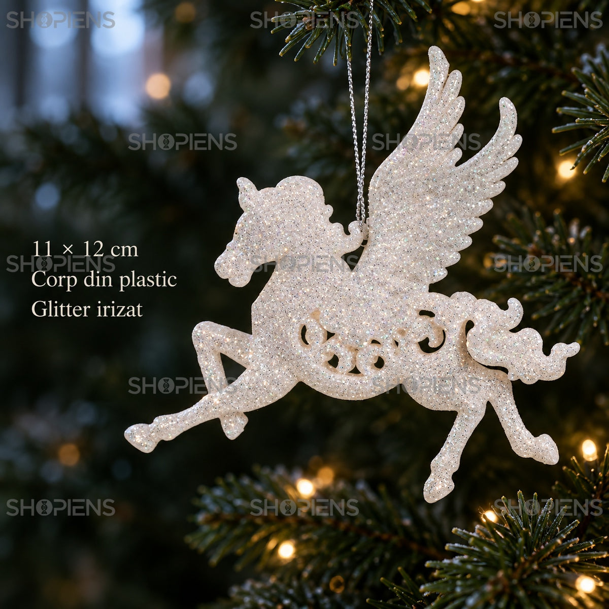 Specificații ornament cal înaripat alb – Shopiens