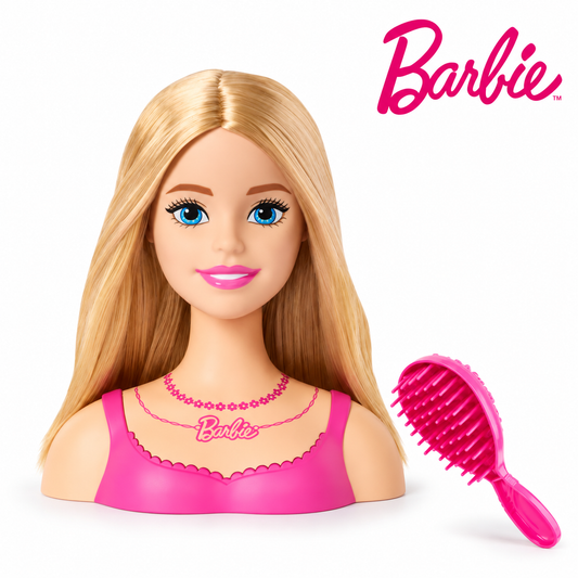 Cap de păpușă Barbie pentru coafat cu 20 de accesorii | Shopiens