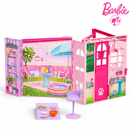 Casă de vacanță Barbie pliabilă cu 11 accesorii | Shopiens