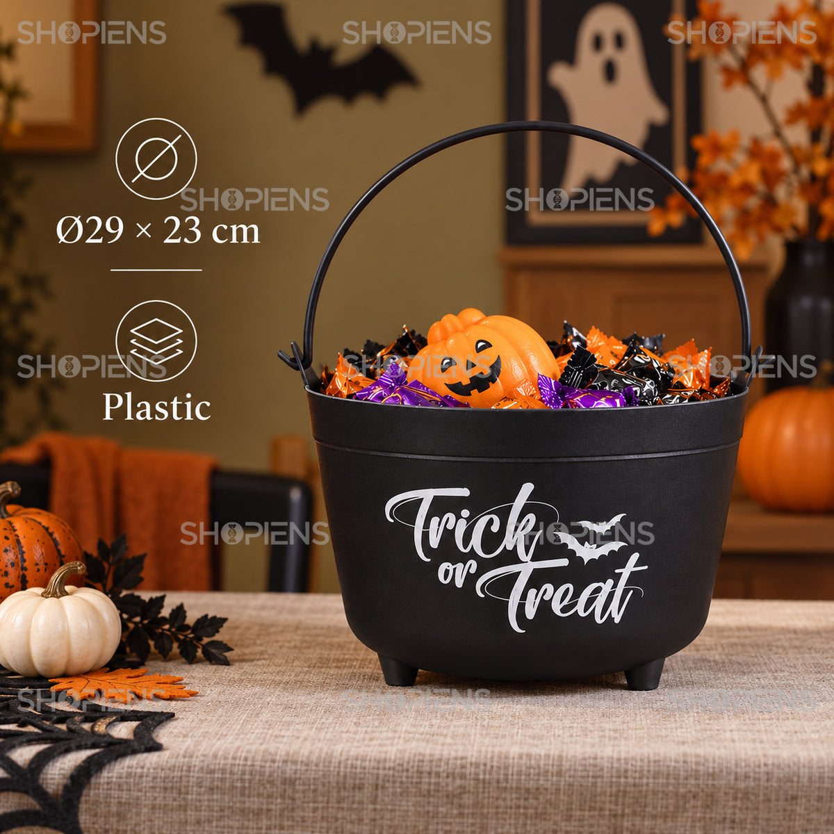 Ceaun Negru Trick Or Treat, 29 Cm