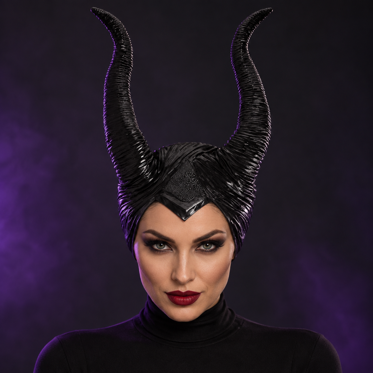 Coarne negre Maleficent din PVC