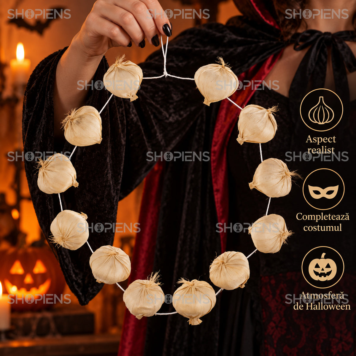 Colier Cu Usturoi Pentru Halloween