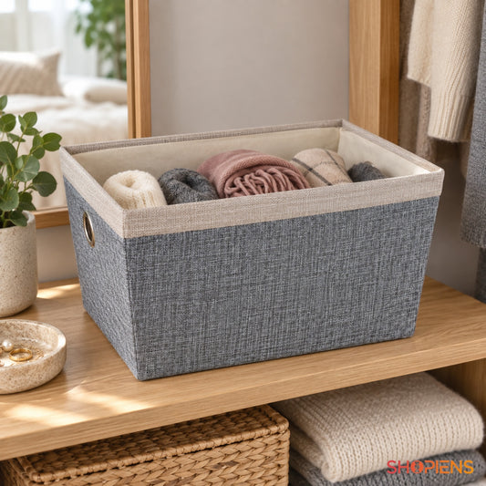 Coș de organizare gri-bej, 36 cm