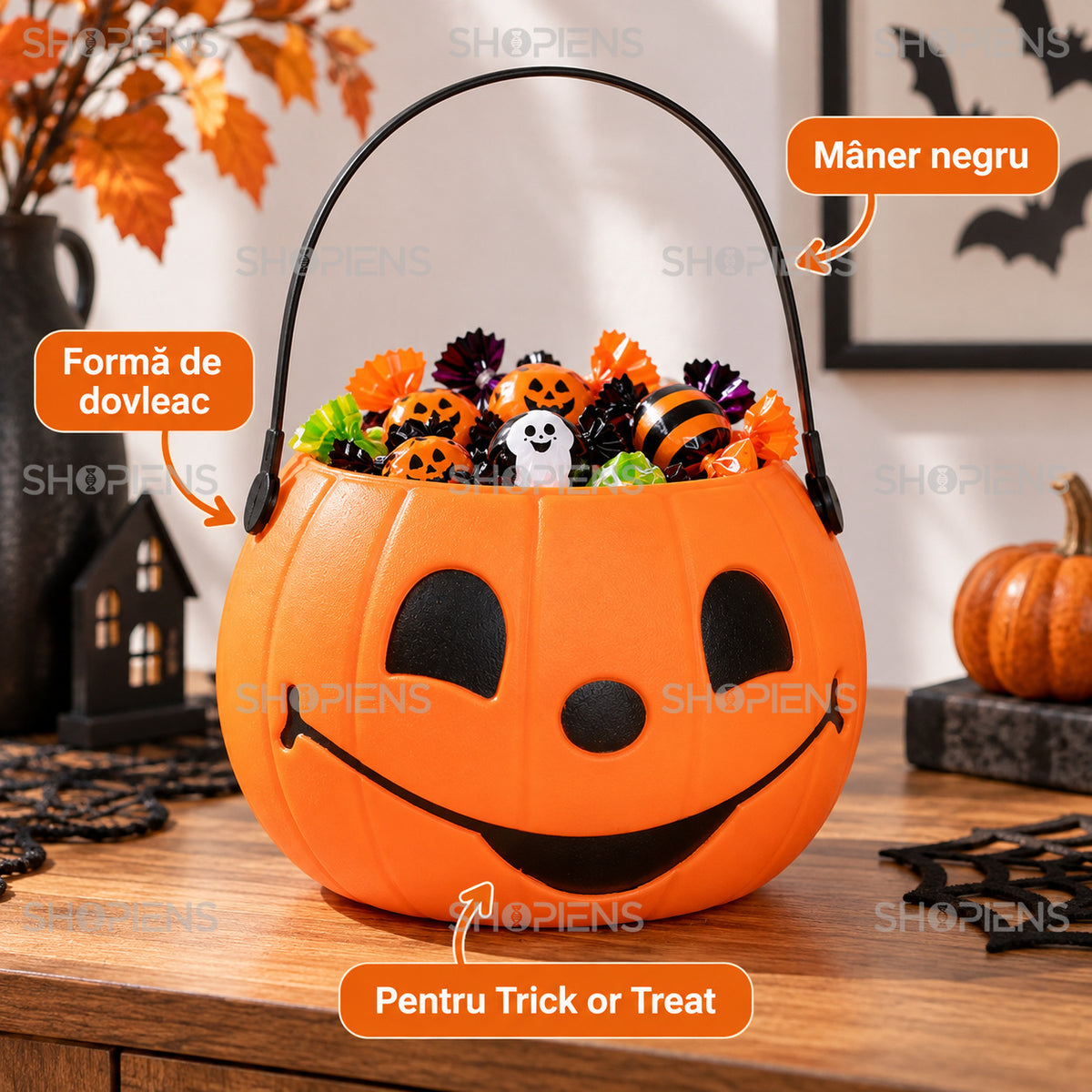 Coș Dovleac Zâmbitor Trick Or Treat