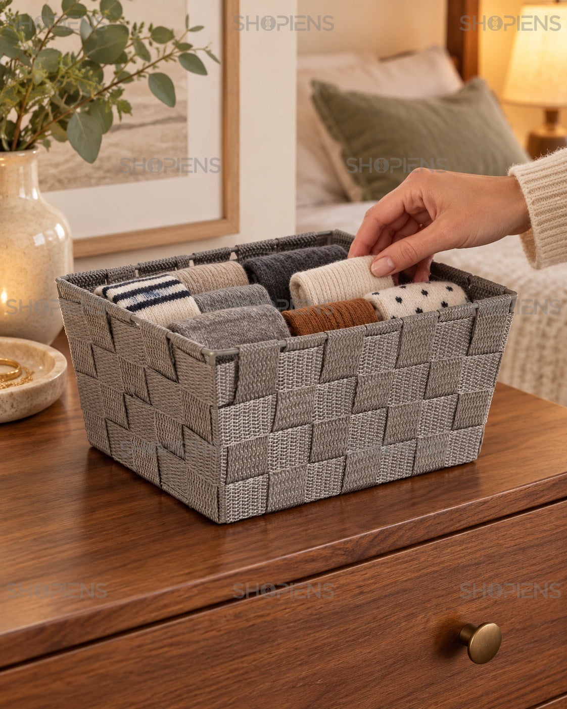 Coș Taupe pentru Accesorii și Textile Mici