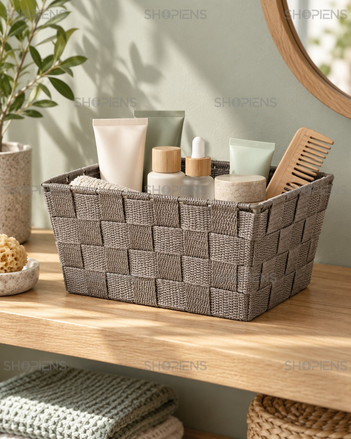 Coș Taupe pentru Accesorii și Textile Mici
