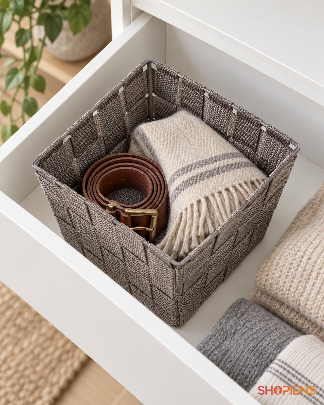 Coș Taupe Compact pentru Raft, 15 cm