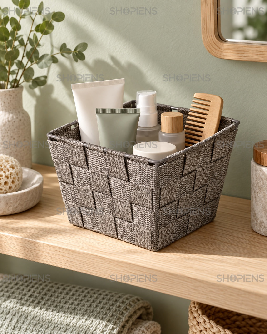 Coș Taupe Compact pentru Raft, 15 cm