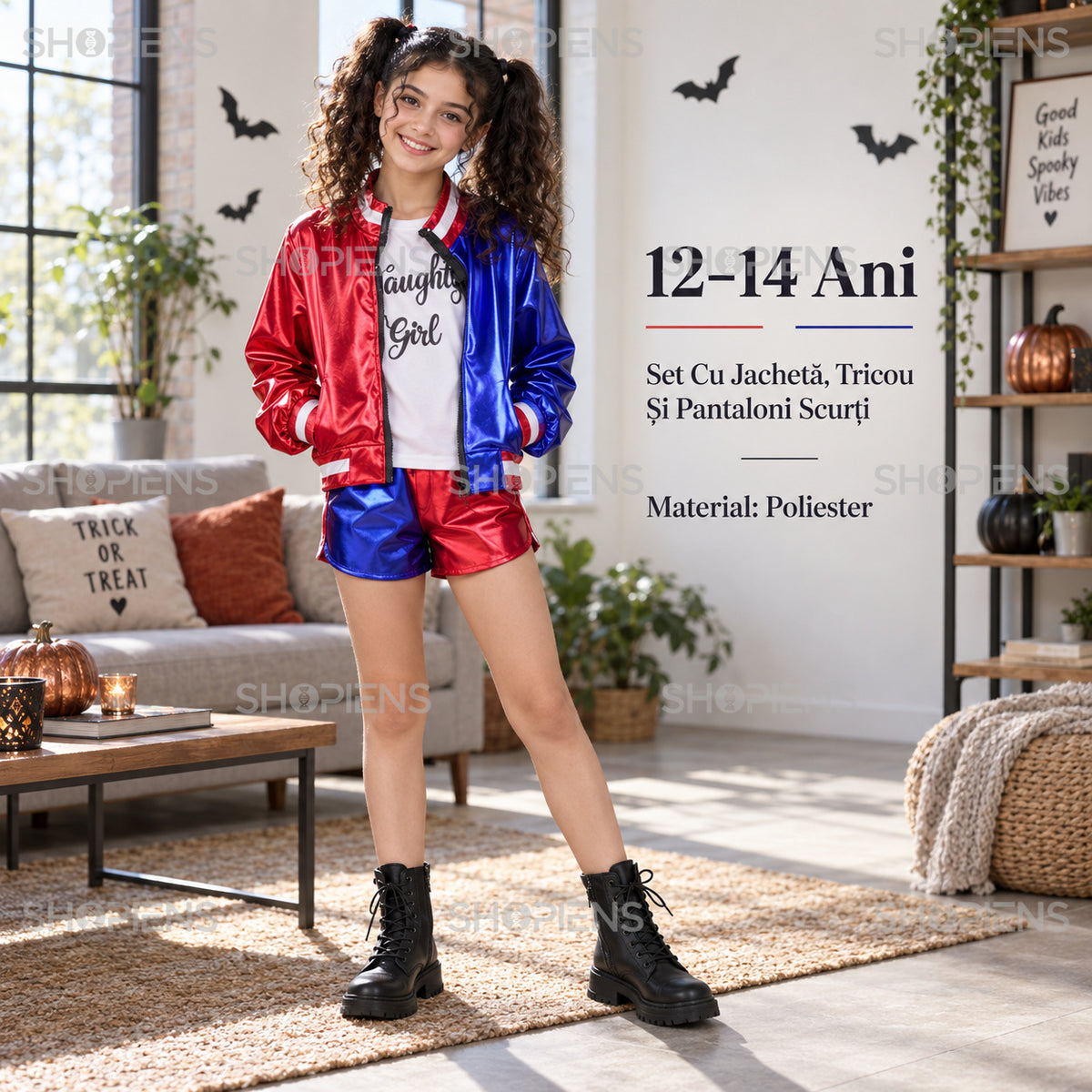 Ținută Harley Quinn De Halloween, 12–14 Ani