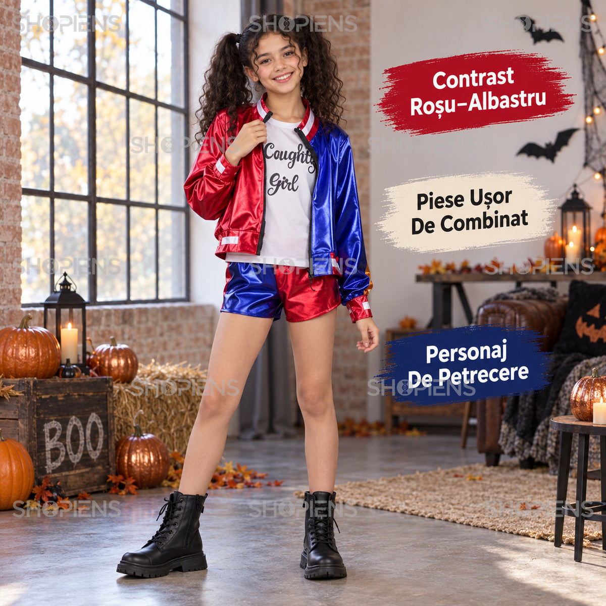 Ținută Harley Quinn De Halloween, 12–14 Ani