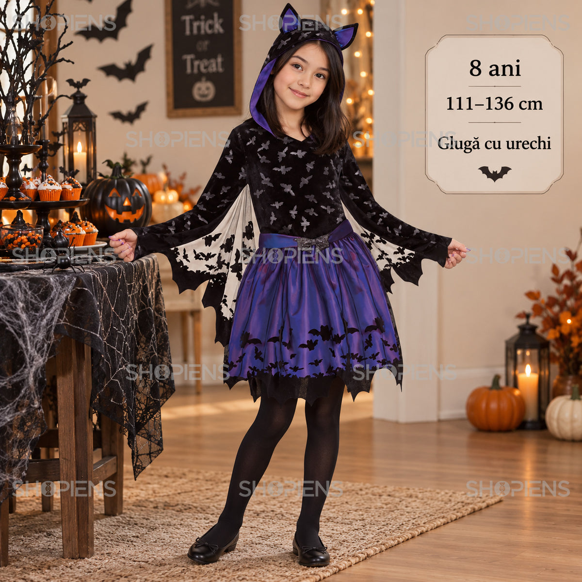 Rochie Liliac De Halloween, 8 Ani