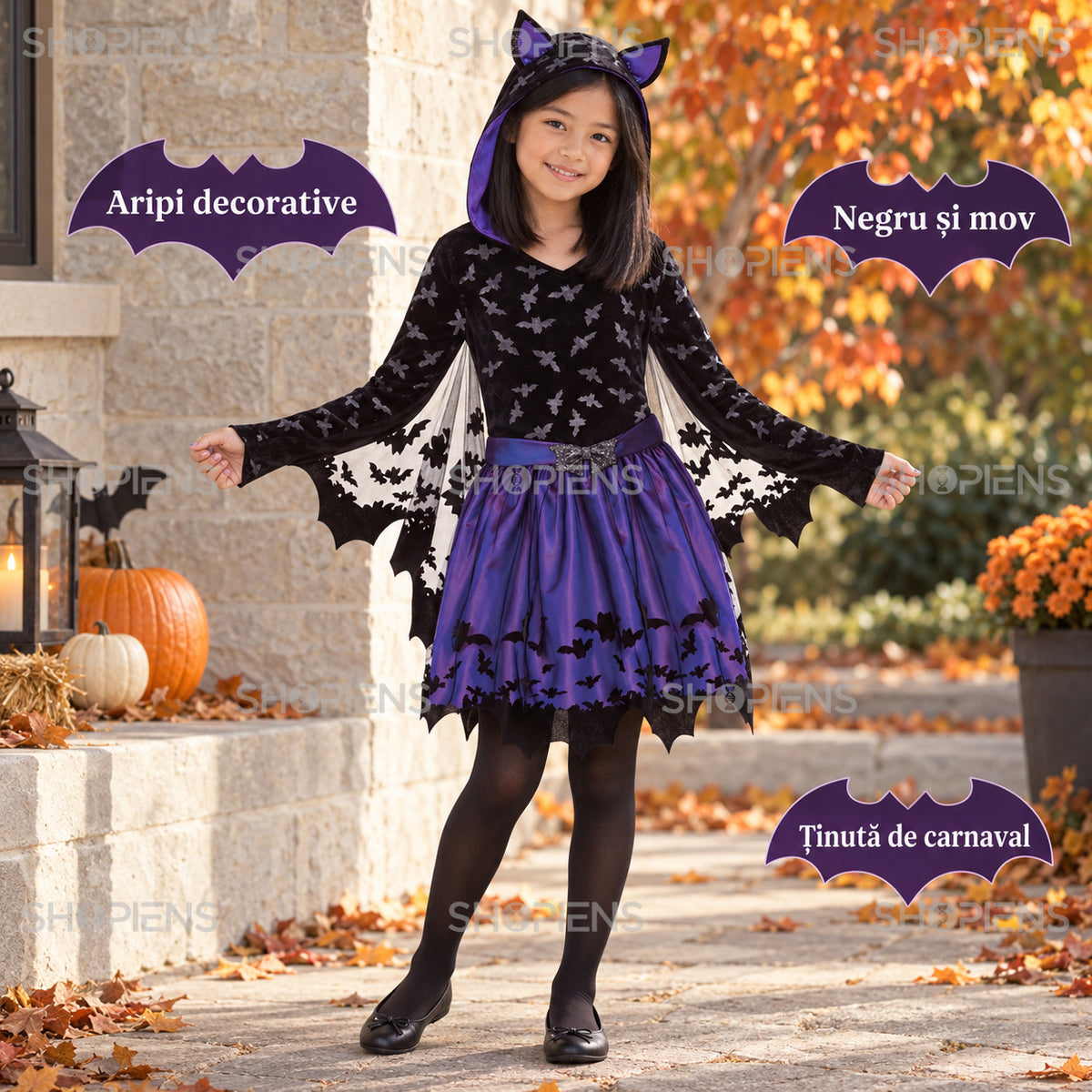 Rochie Liliac De Halloween, 8 Ani
