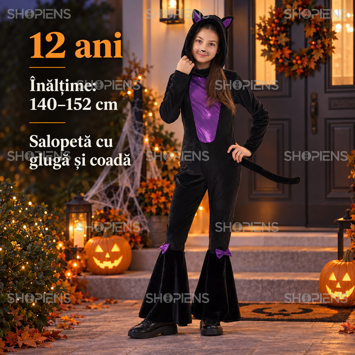 Salopetă Pisicuță Cu Glugă, 12 Ani