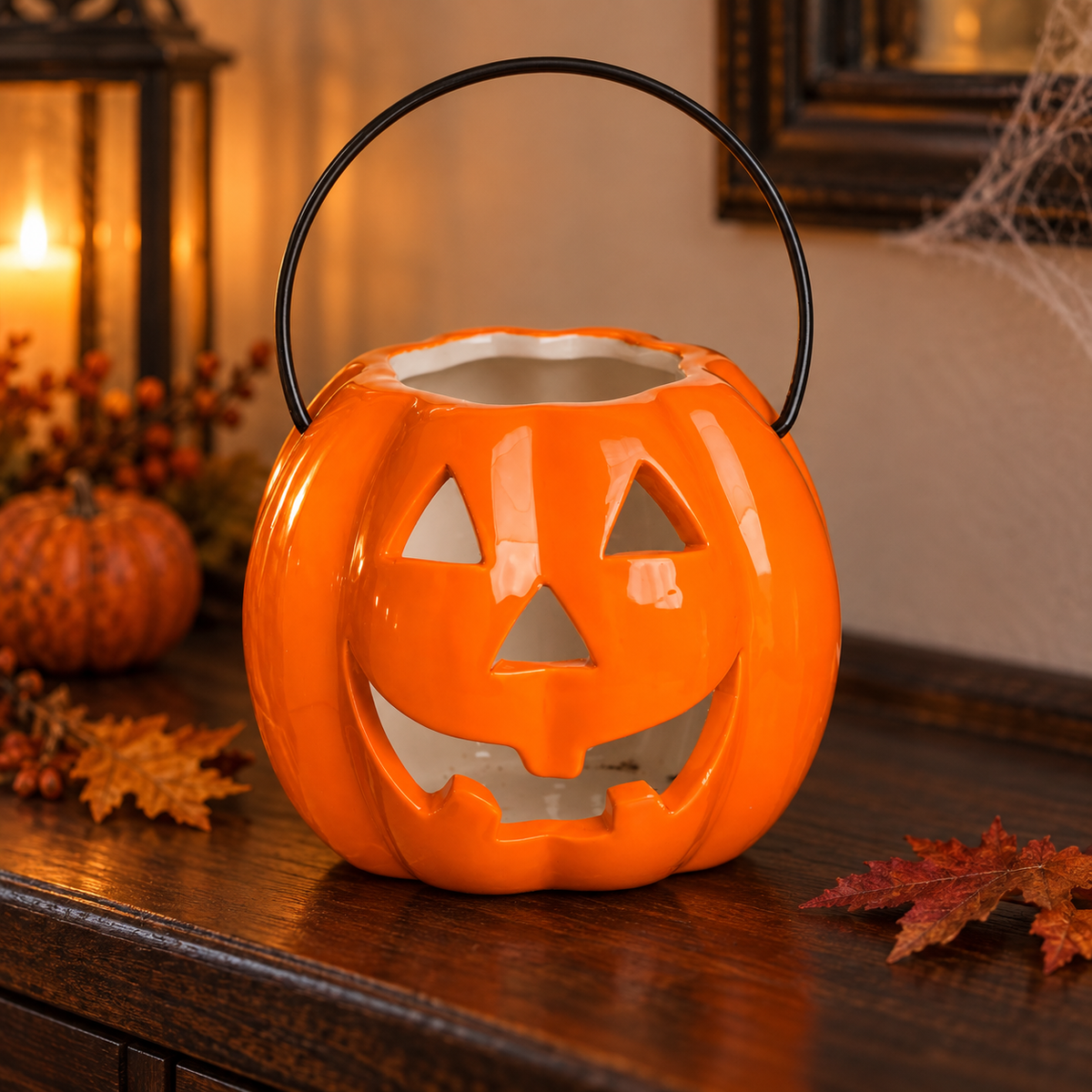 Cosulet Dovleac Trick Or Treat Din Polirasina, 9,5 Cm - Shopiens
