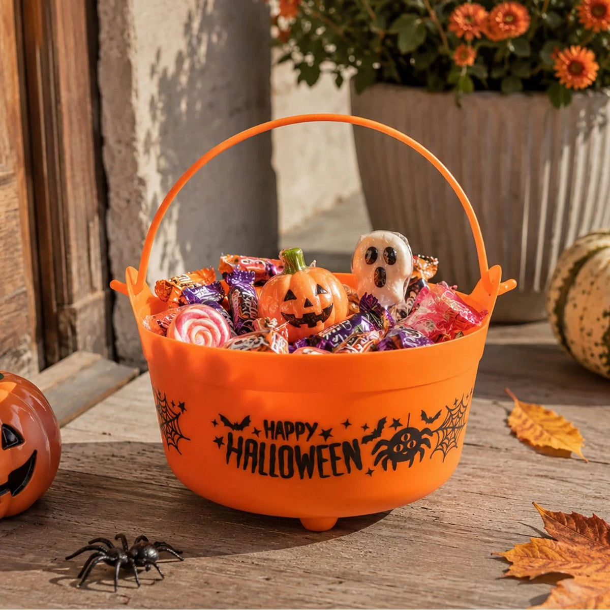 Cosulet Portocaliu Cu Maner Happy Halloween - lifestyle principala - Shopiens