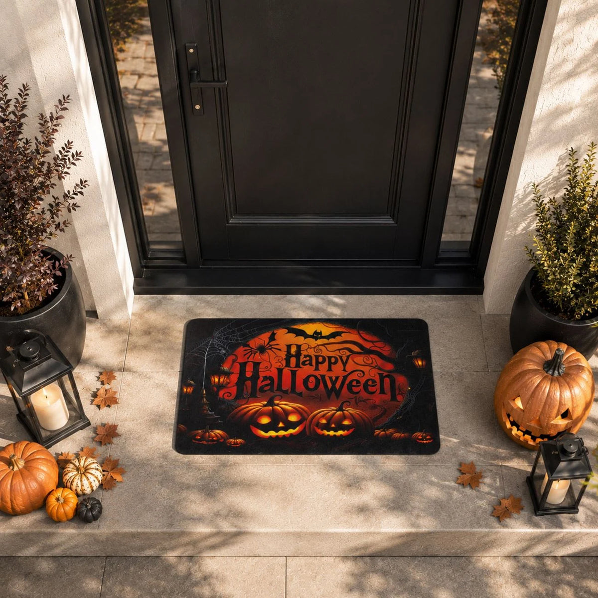 Covoras De Intrare Cu Dovleci Happy Halloween, 60 X 40 Cm - Shopiens