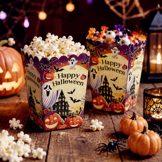 Cutii Pentru Popcorn Casa Bantuita, 15 Cm, 12 Bucati - Shopiens