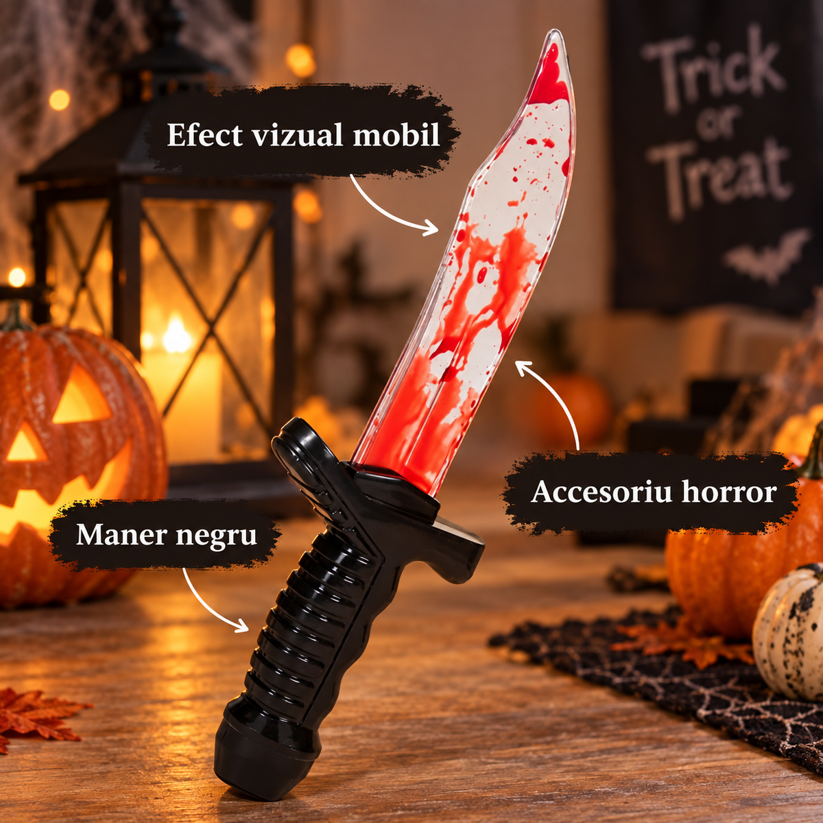Cutit Decorativ Cu Efect De Sange Mobil, 26 Cm - avantaje - Shopiens