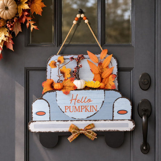 Decoratiune Masina Hello Pumpkin Pentru Usa Si Perete - in folosinta 1 - Shopiens