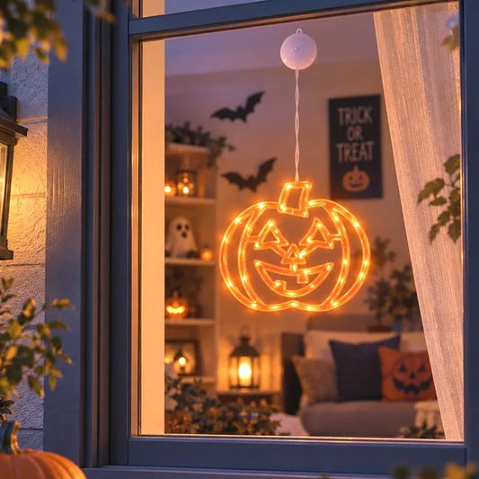 Dovleac Luminos Cu 16 LED-uri Portocalii, Halloween 20 X 18 Cm - Shopiens
