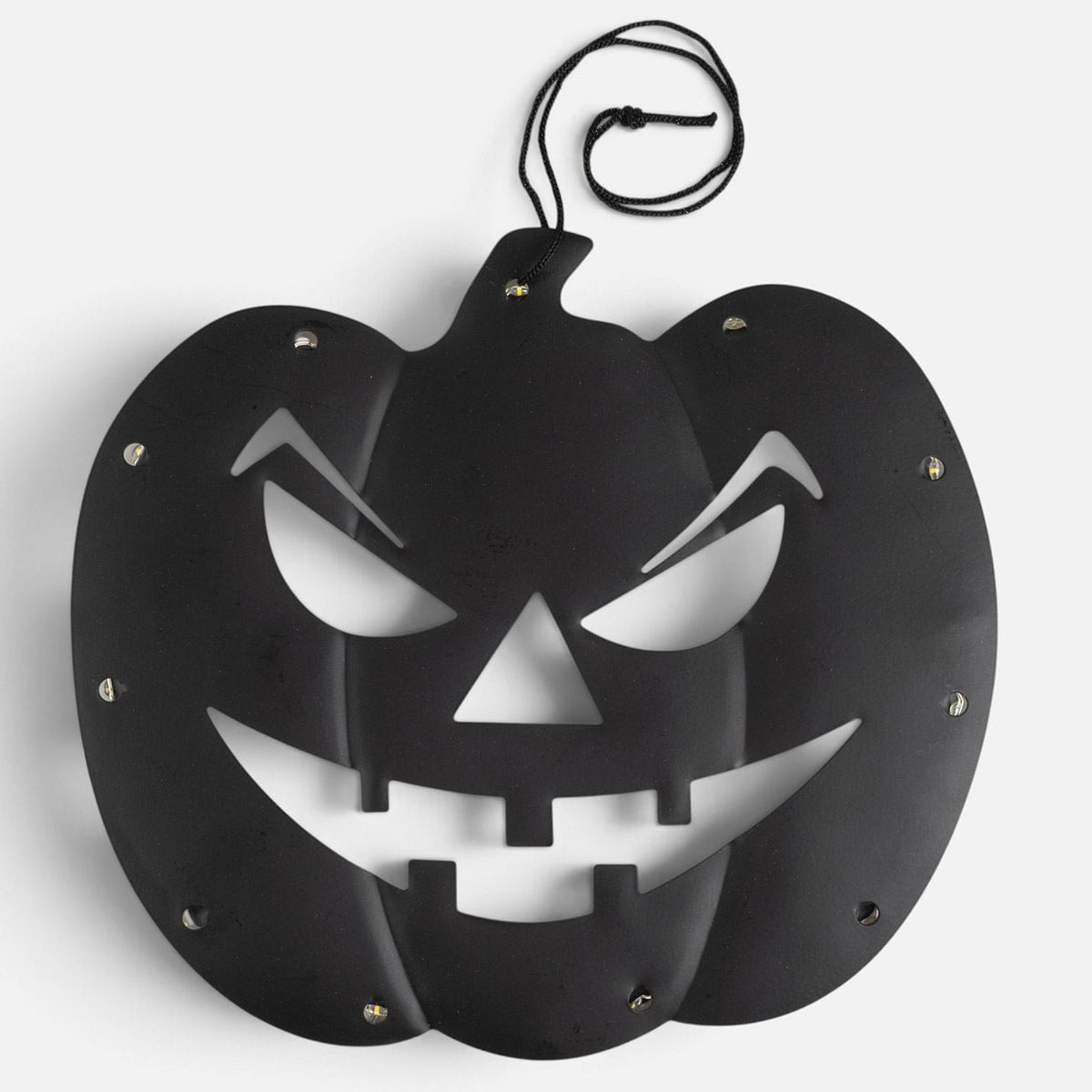 Dovleac Metalic Negru Cu LED Pentru Halloween, 22 X 20 Cm - Shopiens