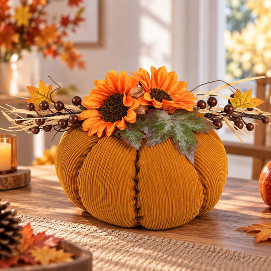 Dovleac Reiat Cu Floarea-Soarelui Si Fructe Decorative - lifestyle principala - Shopiens
