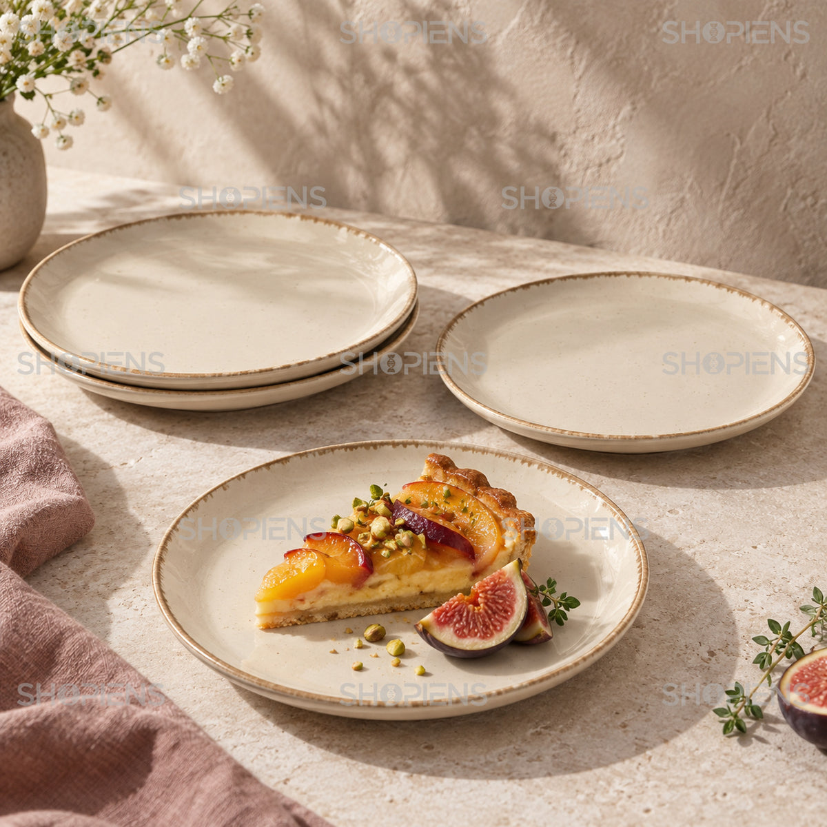 Farfurii ceramice pentru desert, 4 bucăți