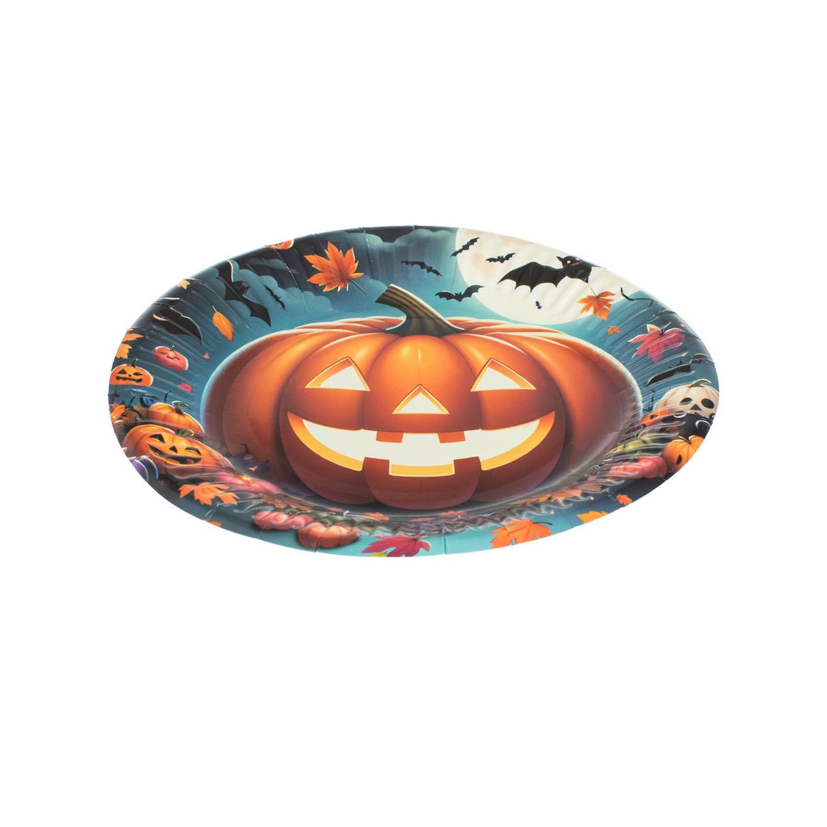Farfurii De Desert Cu Dovleac Halloween, 18 Cm, 6 Bucati - Shopiens