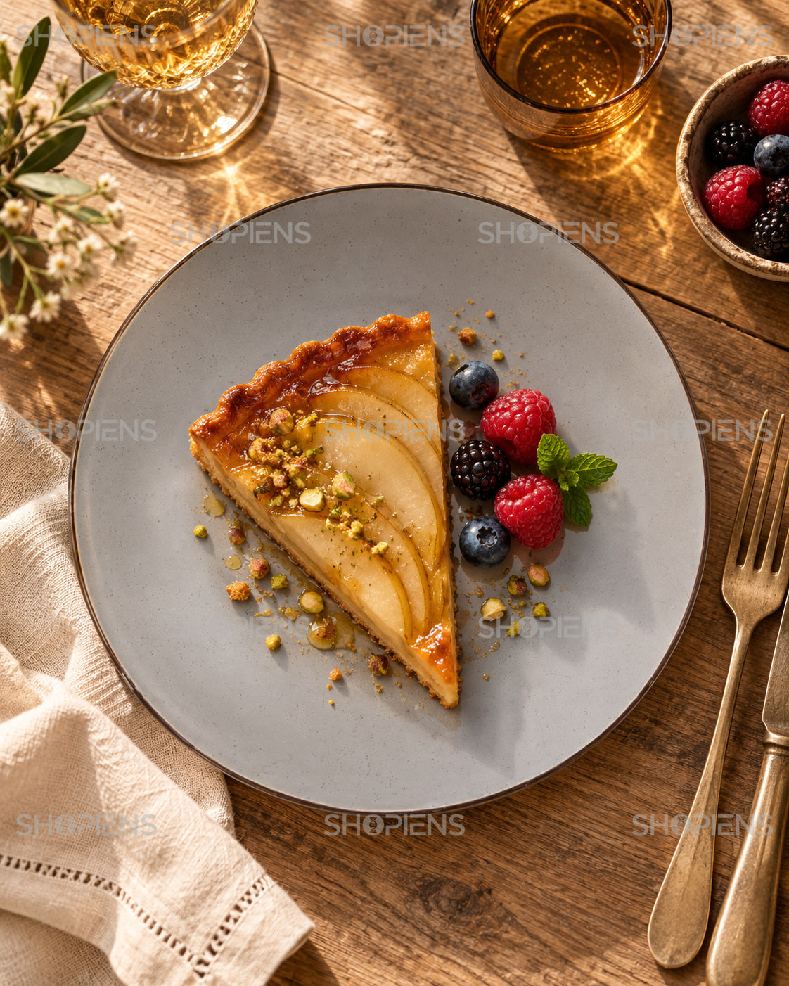 Set de 6 farfurii gri pentru servire, 21 cm