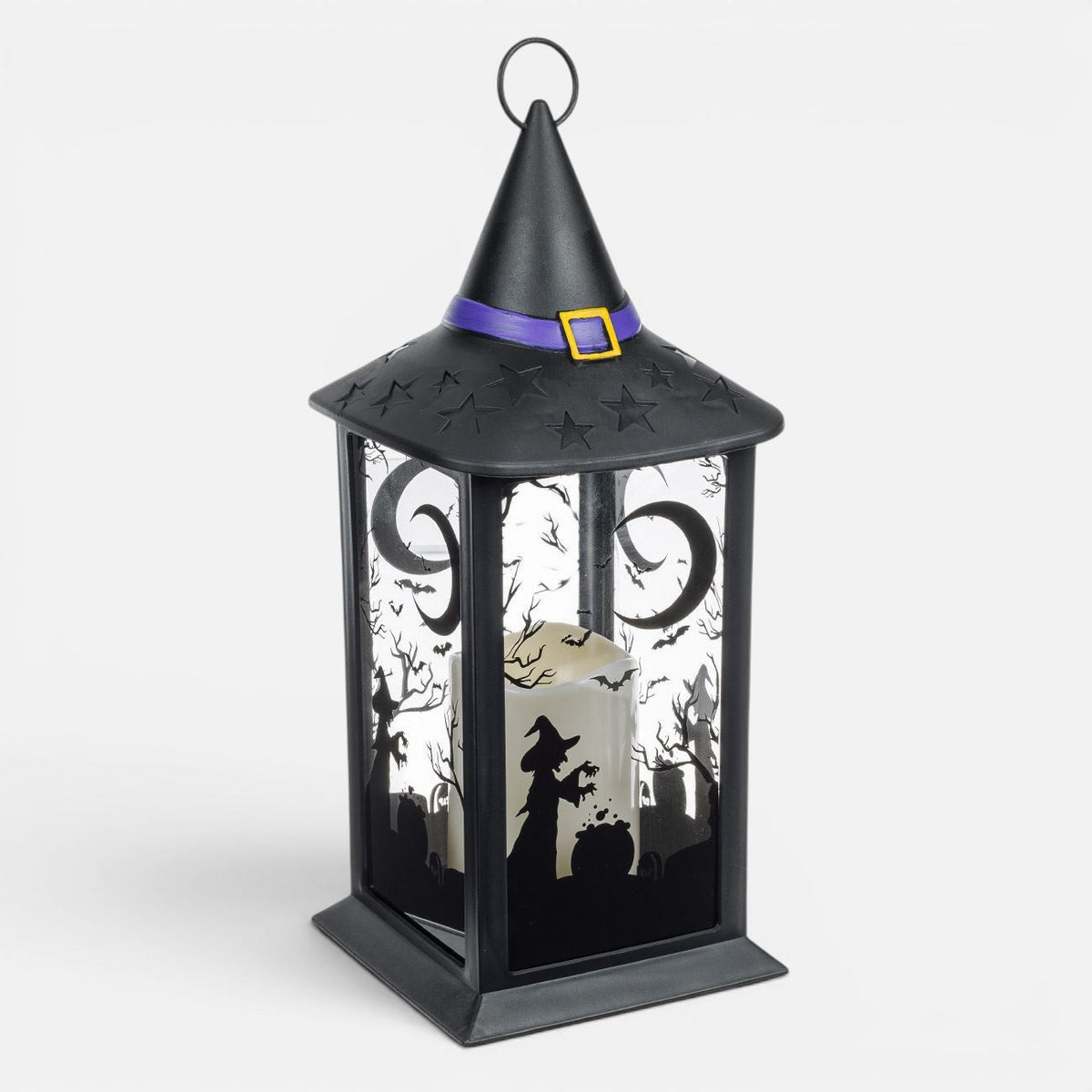 Felinar Negru Palarie De Vrajitoare Cu LED, 35 Cm - Shopiens