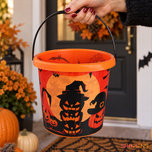 Găletușă Halloween Cu Dovleci, 18 Cm