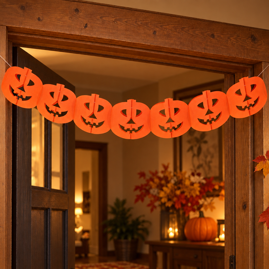 Ghirlanda Cu Dovleci Din Hartie Pentru Halloween, 2,5 M - Shopiens
