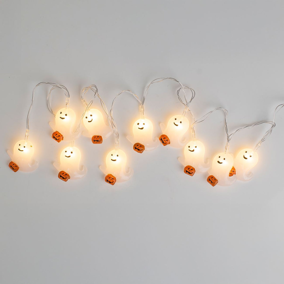 Ghirlanda Cu Zece Fantome LED Alb Cald, 0,9 M - Shopiens