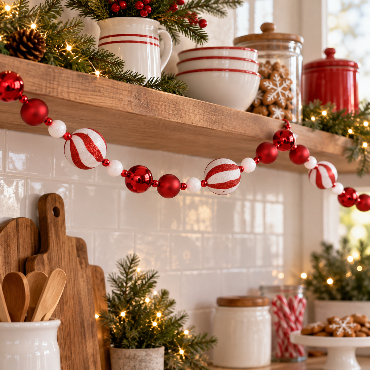 Ghirlanda Festiva Cu Globuri Candy De 8 Cm, 2,08 M - in folosinta 1 - Shopiens