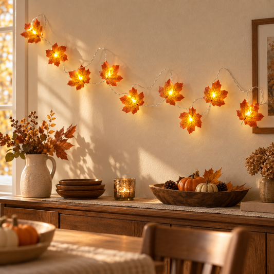Ghirlanda Luminoasa Cu Frunze Portocalii, 2 M - in folosinta 2 - Shopiens