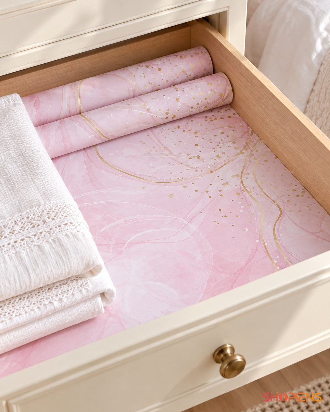 Hârtie parfumată Baby Powder pentru sertare – utilizare în dormitor – Shopiens