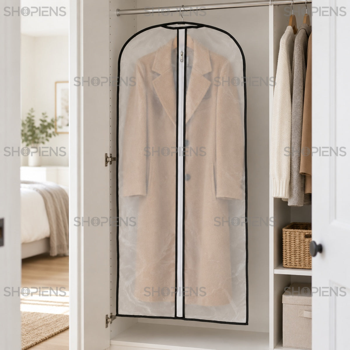 Husă de protecție pentru haine, 137 cm