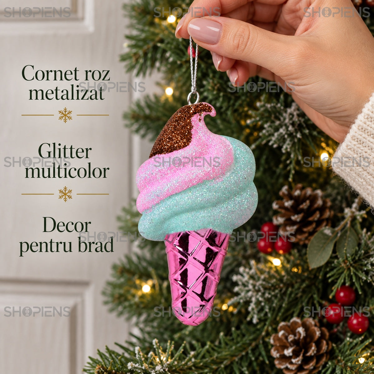 Înghețate decorative cu glitter, set 2, 11 cm – finisaje și utilizare – Shopiens