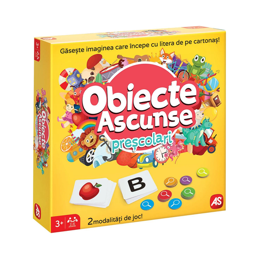 Joc Obiecte ascunse pentru preșcolari, cu litere | Shopiens