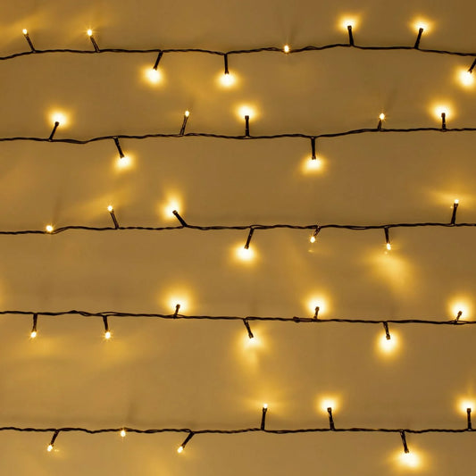 Instalație LED de Crăciun cu programe de iluminare și cablu verde, de interior și exterior | Shopiens