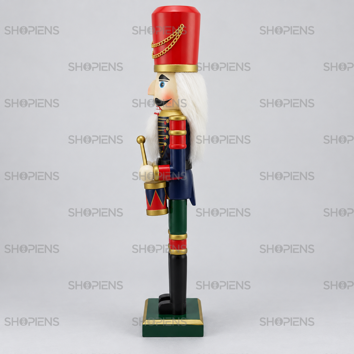 Soldățel toboșar roșu și albastru, 38 cm