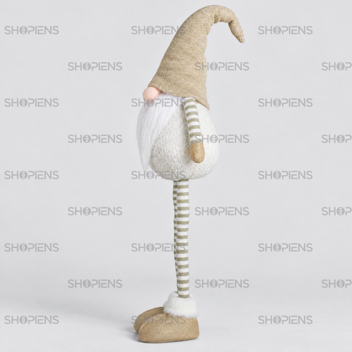 Gnom extensibil ecru cu detalii aurii, 50–70 cm