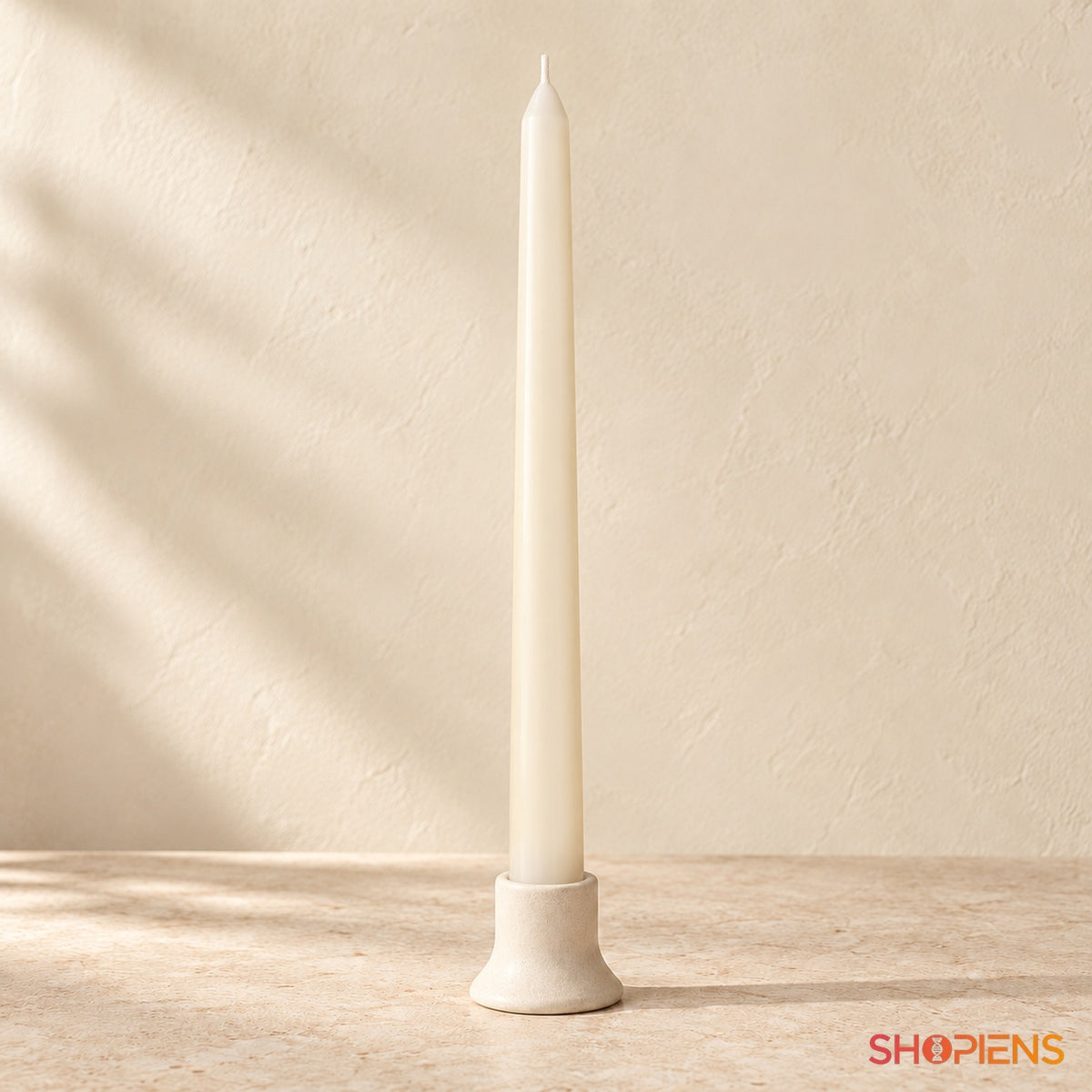 Lumânare Ecru pentru Decoruri Calde, 25 cm