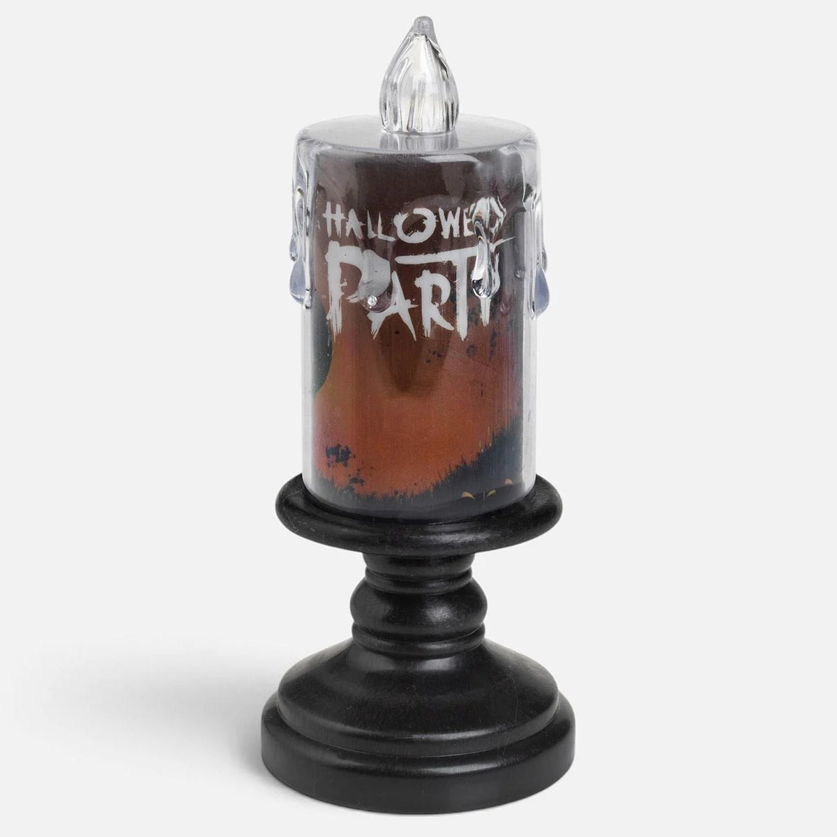 Lumanare Luminoasa De Halloween Cu Suport Negru, 13 Cm